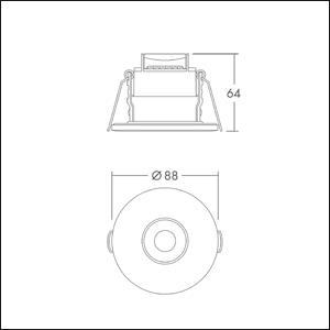 ThornEco Einbaustrahler SYLVIE IP65 ws 