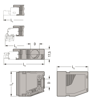 WAGO 232-634 Zugentlastungsgehäuse, 