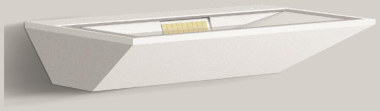 BEGA Wandfluter weiß 3000K      24362WK3 