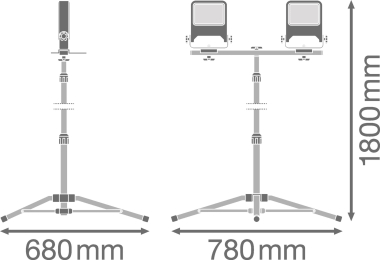 LEDV LED-Arbeitsleuchte inkl. Stativ 
