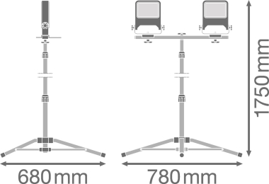 LEDV LED-Arbeitsleuchte inkl. Stativ 