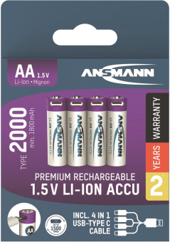 Ansmann   Li-Ion Akku Mignon AA Typ 2000 