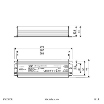 EVN LED-Netzgerät Alu 1-150W  K24150-110 