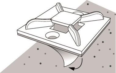 Hellermann MB4A-PA66-BK(100) Klebesockel 