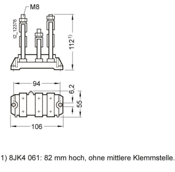 SIEM Klemme 1pol. isoliert, 630A 8JK4061 