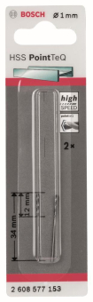 Bosch   HSS-Spiralbohrer PointTeQ 1,0 mm 