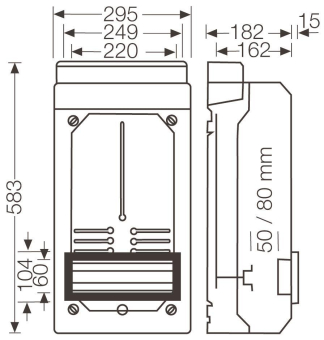 HENS Zählergehäuse 295x583x197    KV9337 
