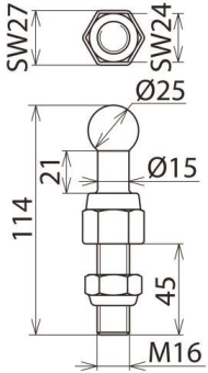 DEHN Kugelfestpunkt gerade m.     755645 