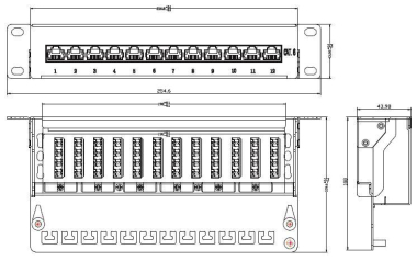 Mini AP Patchpanel 12xRJ45         37736 
