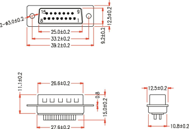 EFB Sub-D Lötstecker 15polig     28656.1 