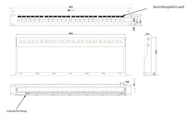 EFB Verteilerfeld 19" 1HE B37200100GR.24 