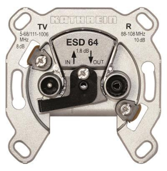 KATH Antennendose Durchgang 2fach ESD 64 