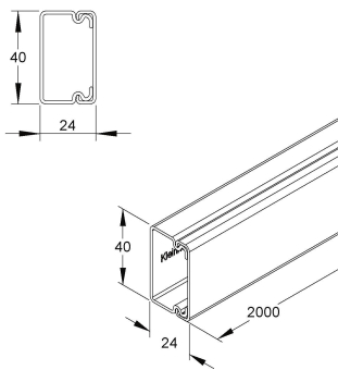 Kleinhuis Installationskanal   HKL2540.8 