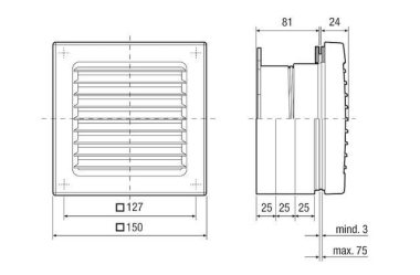Maico Fenstereinbausatz      FE 100/1 SG 