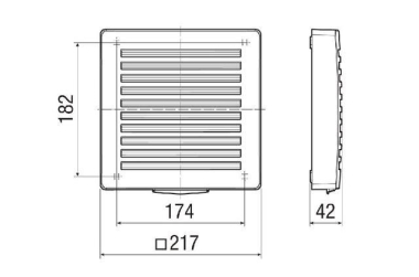 Maico Außenabdeckung Kunststoff PP 45 AK 