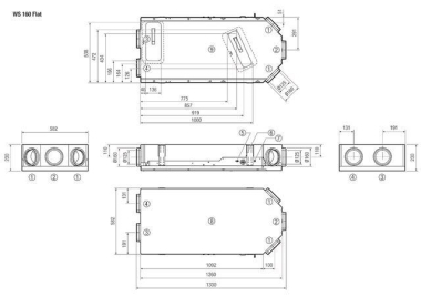 Maico Lüftungsgerät m.  WS 160 Flat KBET 