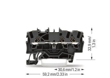 WAGO 2001-1305 3-Leiter-Durchgangsklemme 
