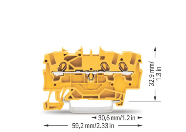 WAGO 2001-1306 3-Leiter-Durchgangsklemme 