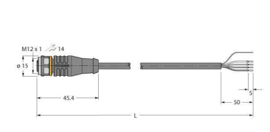 Turck Aktuator-u. Sensor-  RKS4.4T-5/TXL 