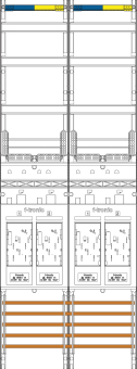 f-tronic Zählerfeld 2-feldrig       E219 