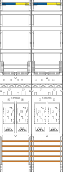 f-tronic Zählerfeld 2-feldrig       E219 
