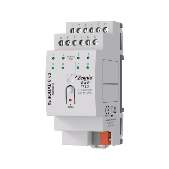 Zennio ZIORQ8V2 RailQUAD 8 v2 KNX-Modul 