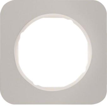 Berker Rahmen R.1 Alu/polarweiß 10112174 