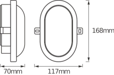 LEDV LED BULKHEAD 6W 840 BK 