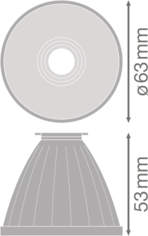 LEDV TRACK SP REFLECTOR D75 FL 4X1 