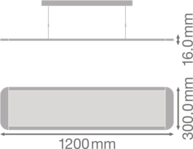 LEDV PANEL D/I 1200 36W/3000K UGR19 