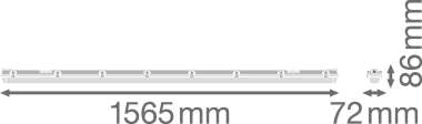 LEDV Feuchtraumleuchte IP65 Grau 