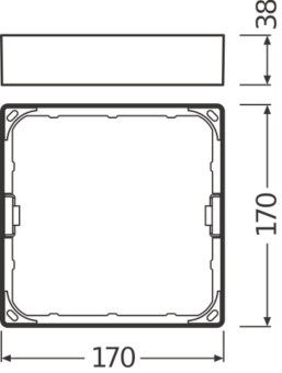 LEDV DL SLIM FRAME SQ155 WT 