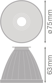 LEDV TRACK SP REFLECTOR D85 FL 4X1 