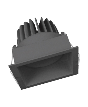 LEDV SP SQUARE DK ADJ 8W/3000K FL BK 