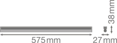 LEDV LN COMP BATTEN 600 10W/3000K 