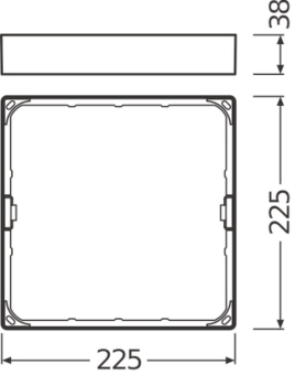 LEDV DL SLIM FRAME SQ210 WT 