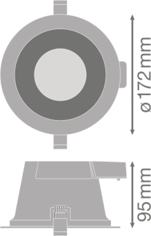 LEDV LED-Downlight Comfort weiß 
