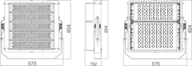 LEDV ECOHPFLOOD 500W 840 N68500LM BK 