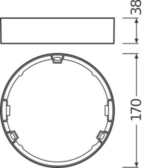 LEDV LED-Slimdownlight Aufbaurahmen 