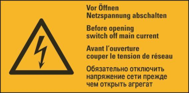 HEIN 172975 Warn-Kombischild Vor Öffnen 