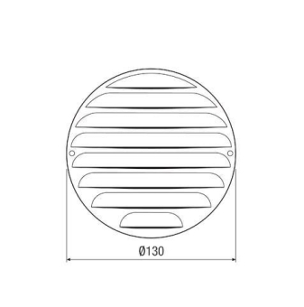 MAICO Metall-Gitter rund MGR80/125ALU/LC 
