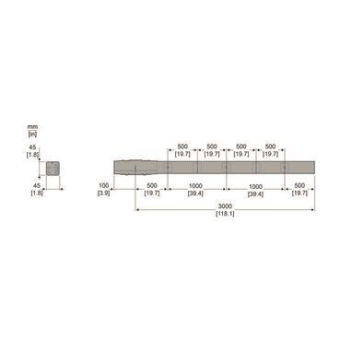 GS Schienenkasten, gerade, KBB25ED44305W 