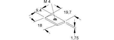 Niedax Schräggleitmutter o.Zyl.- GSM 204 