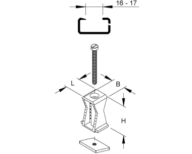 Niedax Reihenschelle f.Leitungs-D  B 493 