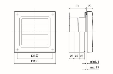 Maico Fenstereinbausatz      FE 100/1 AP 