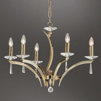 BRUM Pendelleuchte Krone vergold. 850595 