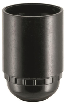 S&H Fassung E27 ISO glatt schwarz  88334 