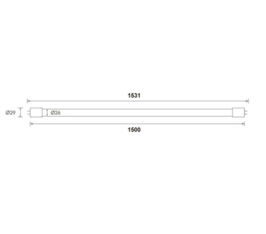 BAIL LED Ecobasic T8 1500 G13 24W 145760 