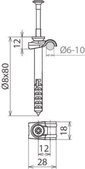 Dehn 390122 LH DQ  LH DQ 6.10 ND8X80 V2A 