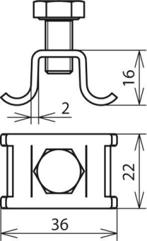 DEHN Spannkopf f. Band 14x0,3mm   540930 